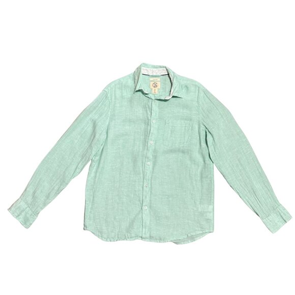 Panama Jack Light Green Linen Button-Down Shirt – Men’s Size M – Excellent - Picture 5 of 12